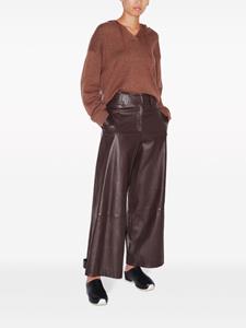 Rosetta Getty wide-leg lambskin trousers - Bruin