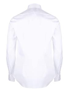 Xacus spread-collar cotton shirt - Wit