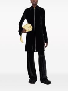 Jil Sander high-waist velvet straight-leg trousers - Zwart