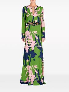 Silvia Tcherassi Ravenna maxi-jurk met lange mouwen - Groen