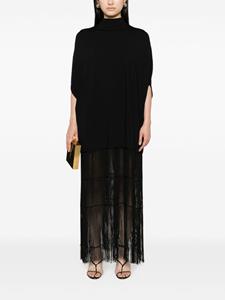 KHAITE Olson maxi-jurk met franje - Zwart
