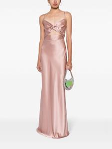 Michelle Mason Zijden maxi-jurk met gedraaid detail - Roze