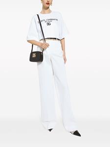 Dolce & Gabbana High waist palazzo broek van katoenblend - Wit