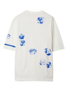 Burberry Rose-print cotton T-shirt - Wit