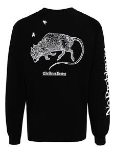 Aries Rat long-sleeved T-shirt - Zwart