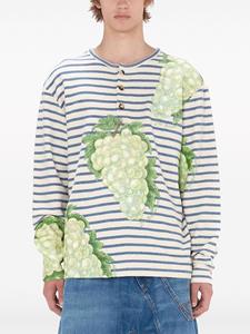 JW Anderson Henley motif-print T-shirt - Beige