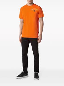 Philipp Plein T-shirt verfraaid met kristallen - Oranje