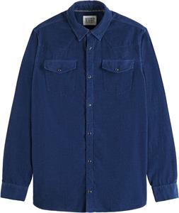 Scotch & Soda Archive fine corduroy western shirt denim blue