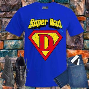 Shirtbude Superdad-superheld met Vaderdag-print-t-shirt