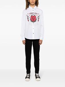 Versace logo-print cotton shirt - Wit