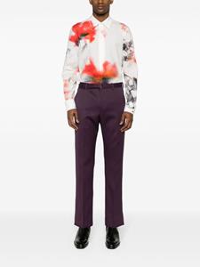 Alexander McQueen Obscured Flower printed shirt - Wit