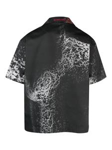 44 LABEL GROUP Ash abstract-print shirt - Zwart