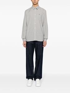 Lacoste checked flannel cotton shirt - Zwart