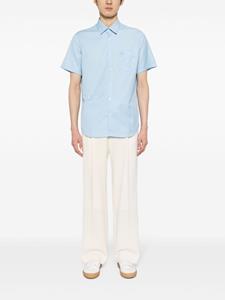 Lacoste spread-collar cotton shirt - Blauw