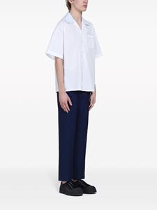 Marni logo-print contrast-stitching shirt - Wit