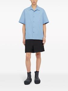Jil Sander short-sleeve cotton shirt - Blauw