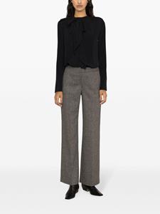 ISABEL MARANT Straight broek met visgraatpatroon - Zwart