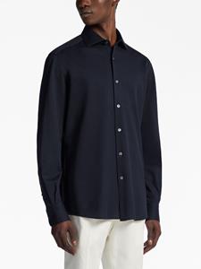 Zegna long-sleeve cotton shirt - Blauw