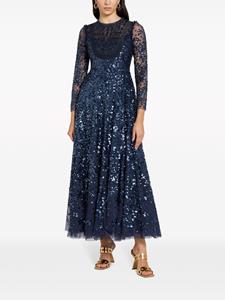 Needle & Thread Semi-doorzichtige maxi-jurk - Blauw