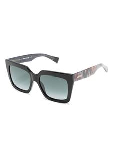 MISSONI EYEWEAR zigzag-arms oversize-frame sunglasses - Zwart