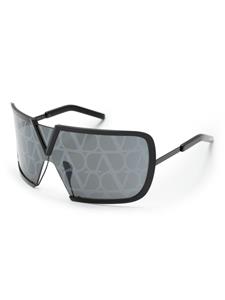 Valentino Eyewear Romask monogram-print sunglasses - Zwart
