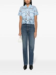 Self-Portrait cord-laced unlined shirt - Blauw