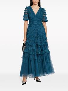 Needle & Thread Marilla ruffled gown - Blauw