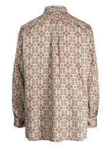 Needles floral-print cotton shirt - Bruin