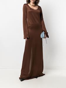 Kwaidan Editions Maxi-jurk met lange mouwen - Bruin