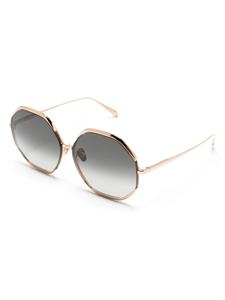 Linda Farrow Camila geometric-frame sunglasses - Roze