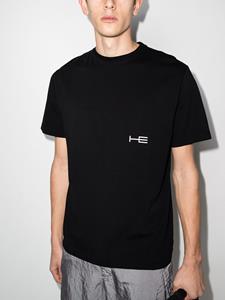 HELIOT EMIL T-shirt met logoprint - Zwart