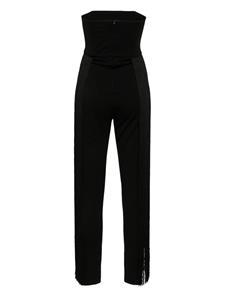 NISSA fringed-waist jumpsuit - Zwart