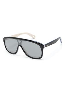 Chloé Eyewear Jasper shield-frame sunglasses - Zwart