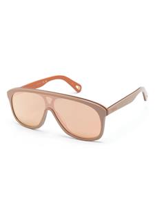 Chloé Eyewear Jasper shield-frame sunglasses - Beige