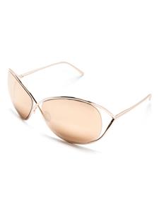 TOM FORD Eyewear Nicoletta oversize-frame sunglasses - Goud