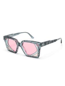 Kuboraum T6 transparent square-frame sunglasses - Grijs