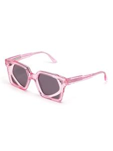 Kuboraum T6 rectangle-frame sunglasses - Roze