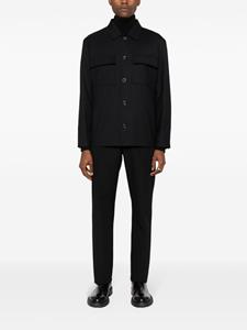 Lardini flap-pockets wool-blend shirt - Zwart