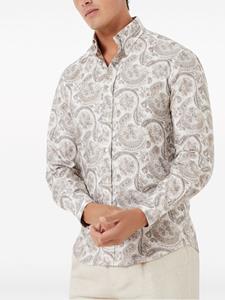 Brunello Cucinelli Katoenen overhemd met paisley-print - Beige