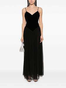 Chloé v-neck silk dress - Zwart