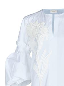 Silvia Tcherassi Wenda floral-appliqué cotton blouse - Wit