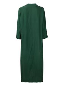 P.A.R.O.S.H. Zijden maxi-jurk met V-hals - Groen