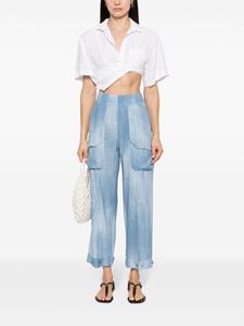 Ermanno Scervino high-waisted tapered trousers - Blauw