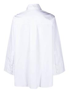 P.A.R.O.S.H. Popeline blouse verfraaid met pailletten - Wit