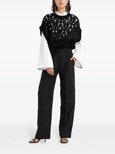 Brunello Cucinelli Popeline blouse met contrasterende rand - Wit