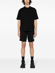 Emporio Armani logo-debossed cotton T-shirt - Zwart