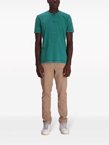 BOSS bleached-effect cotton T-shirt - Groen