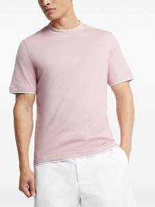 Brunello Cucinelli Gelaagd katoenen T-shirt - Roze