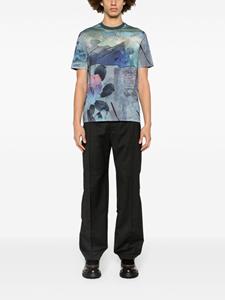 Paul Smith Narcissus-print cotton T-shirt - Blauw