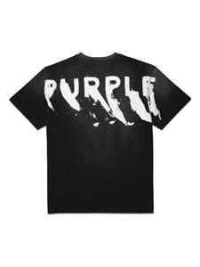 Purple Brand T-shirt met logoprint - Zwart